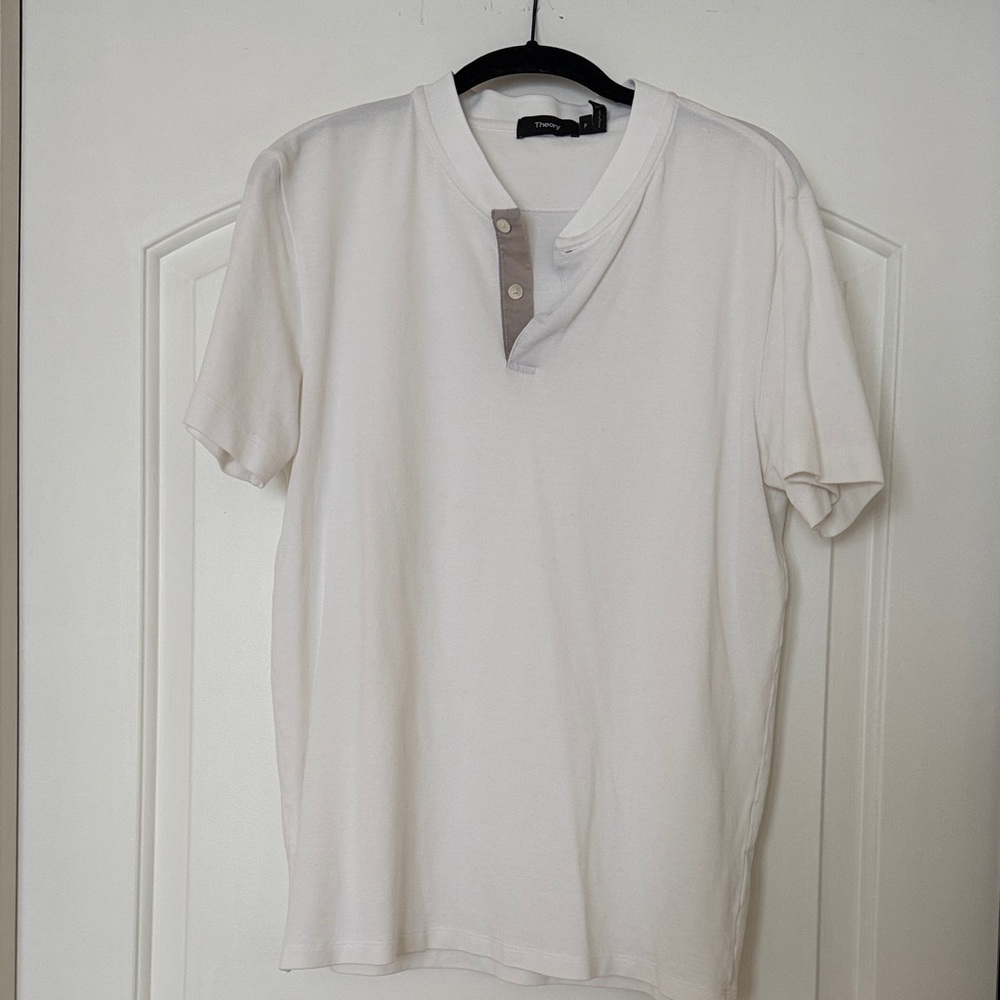 Theory Men's White Short Sleeve Shirt